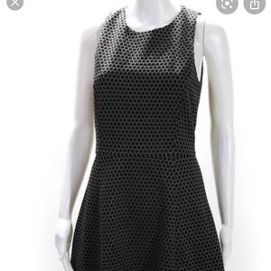 Theory Grey & Black Geometric Dress - image 1